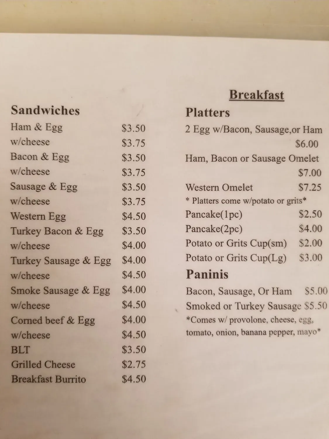 Menu 1