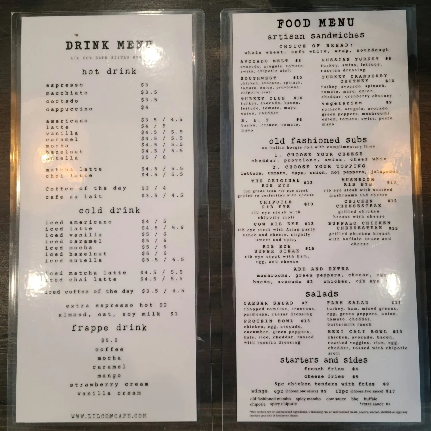 Menu 1