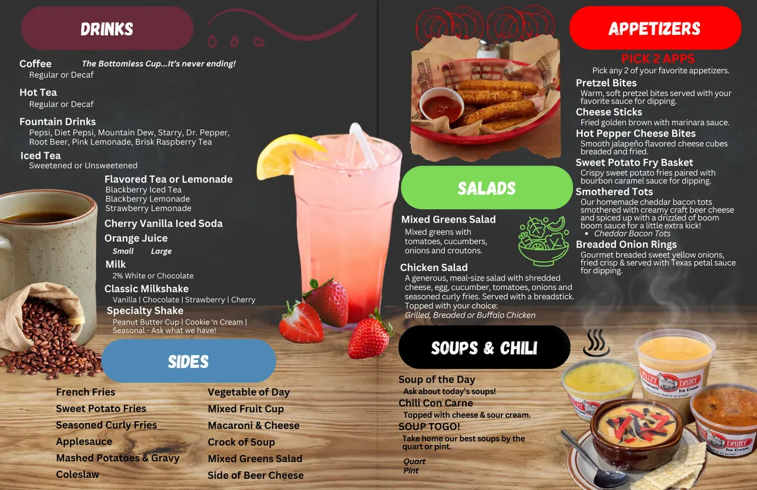 Valley Dairy Restaurant Menu - Updated October 2025