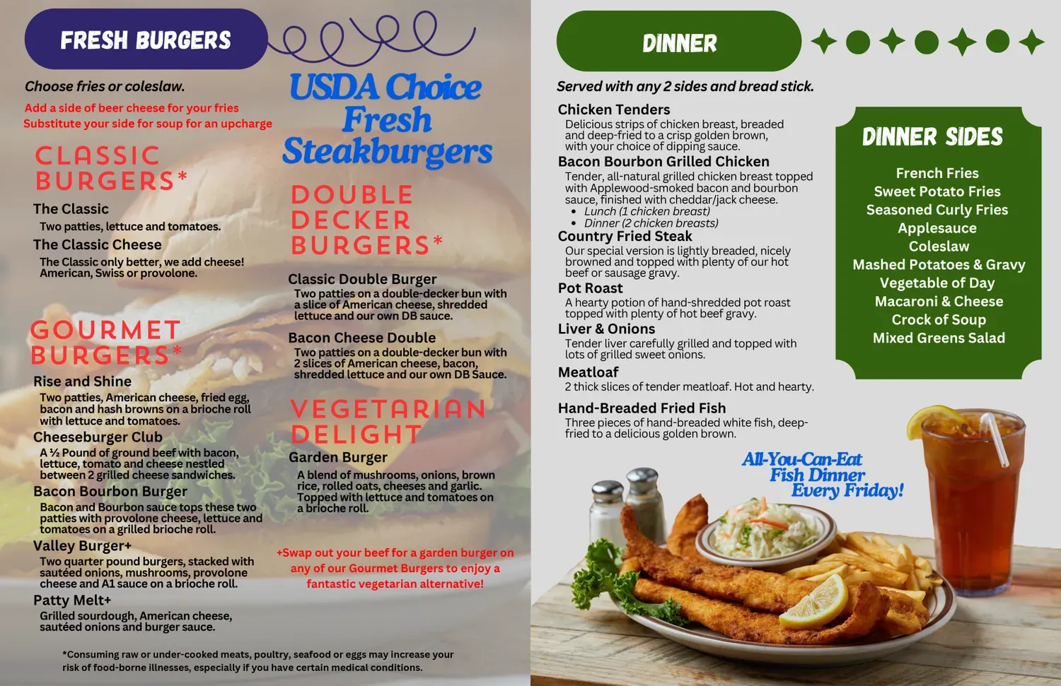 Valley Dairy Restaurant Menu - Updated October 2025
