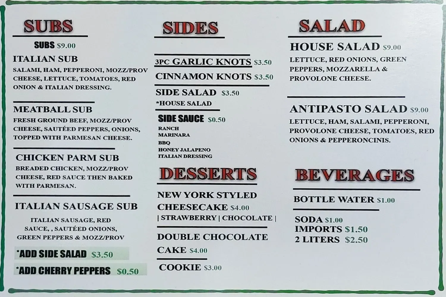 Menu 1