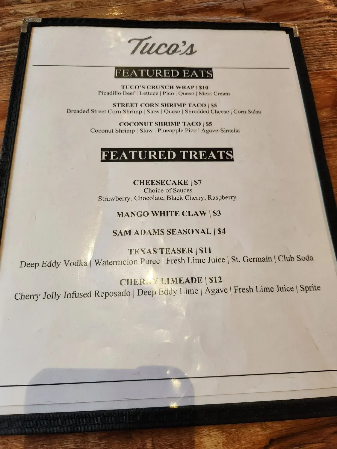 Menu 5