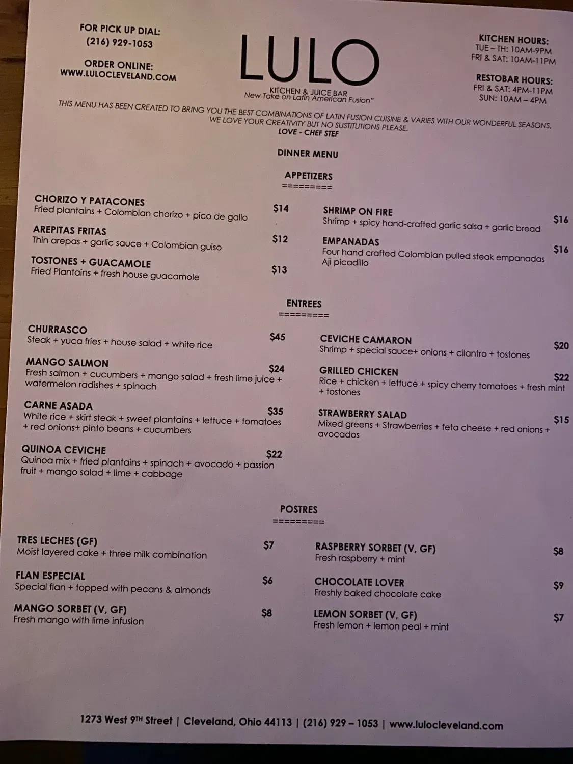 Menu 1