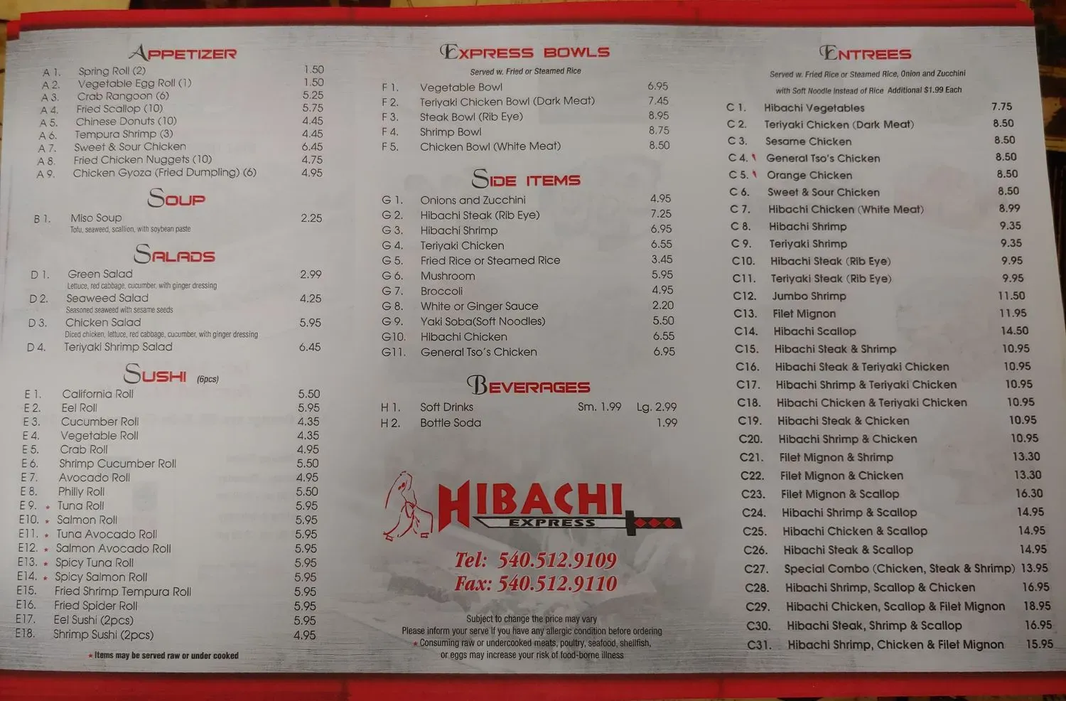 Menu 5