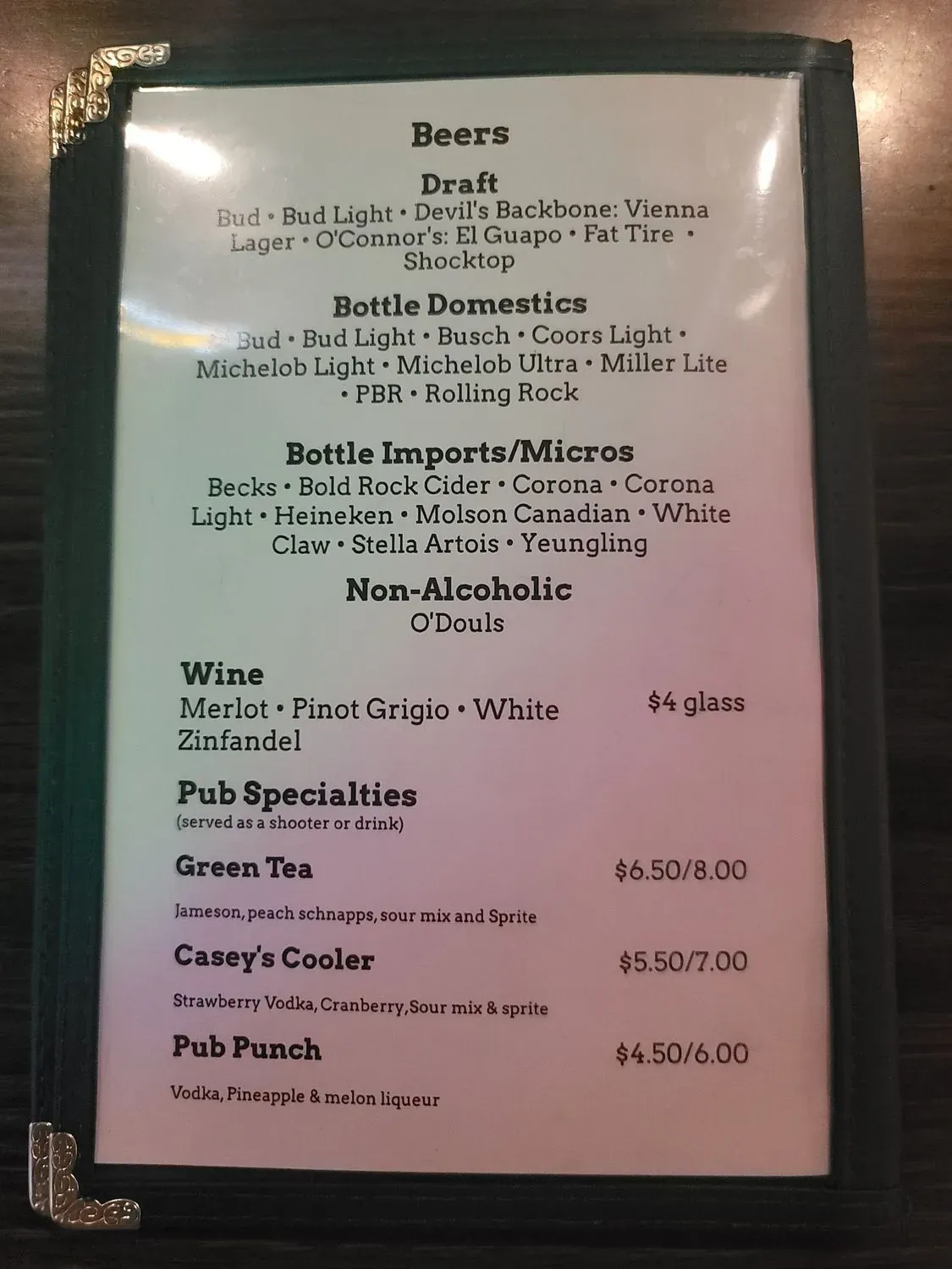 Menu 1