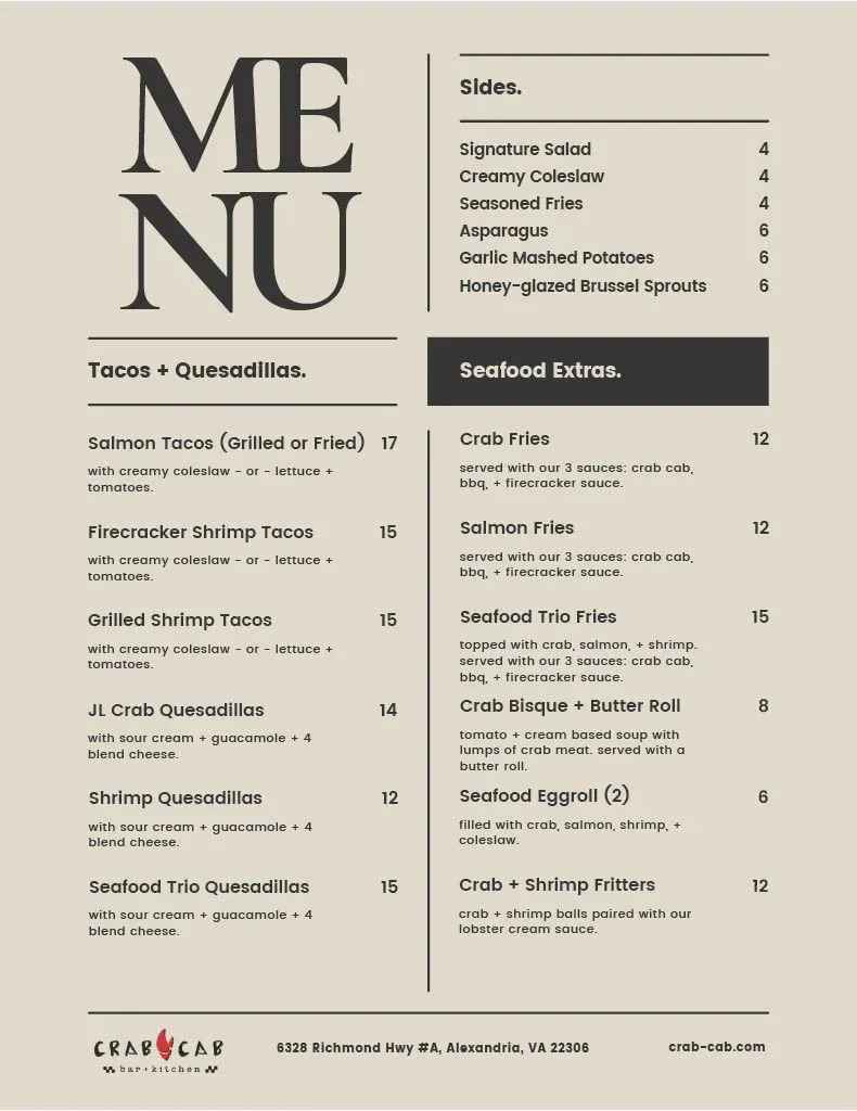 Menu 1