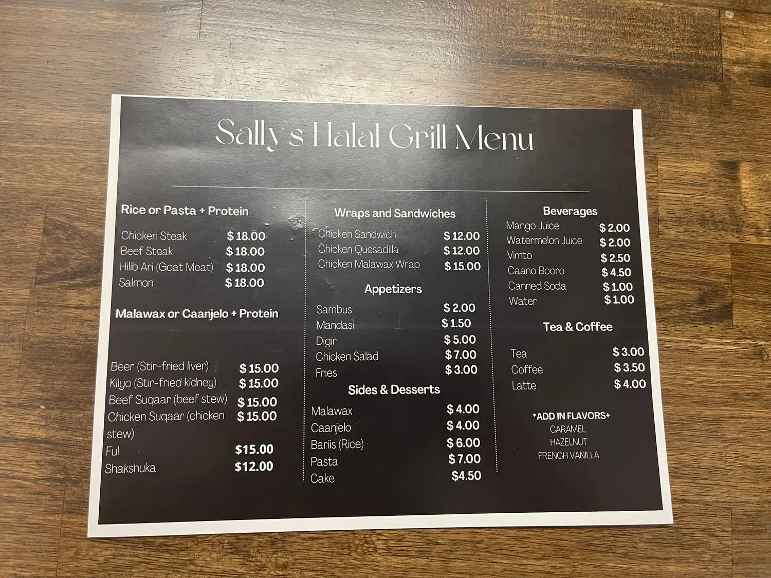 Menu 1