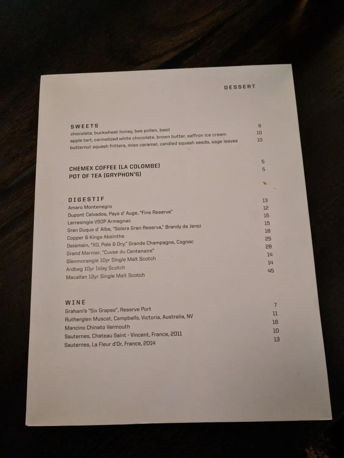 Menu 5