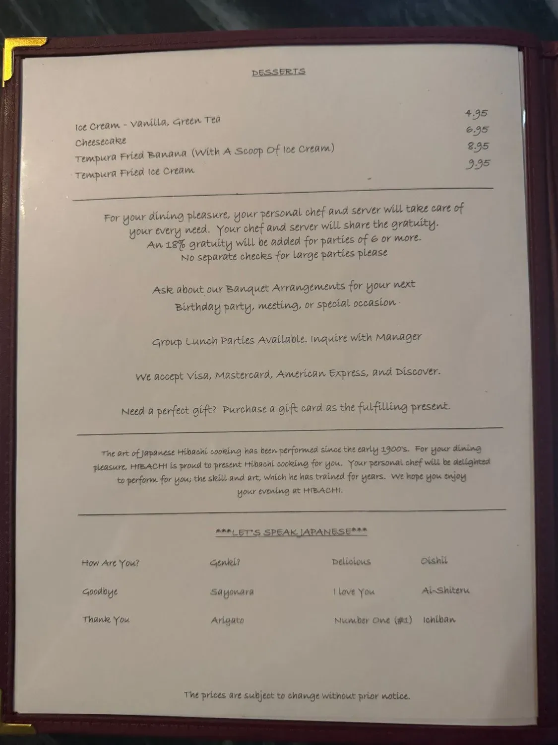 Menu 4