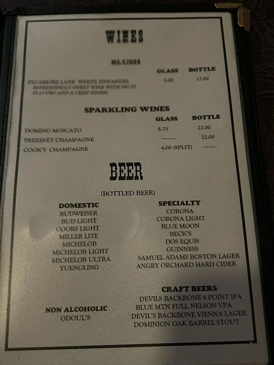 Menu 6