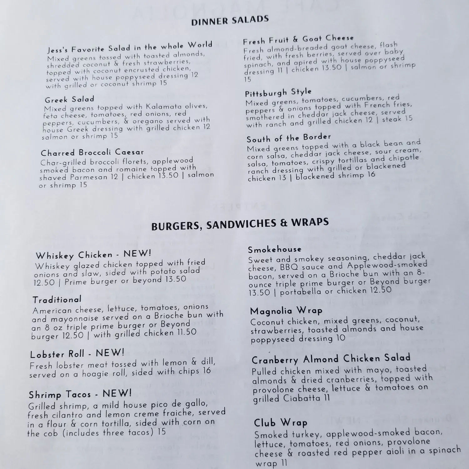 Menu 2