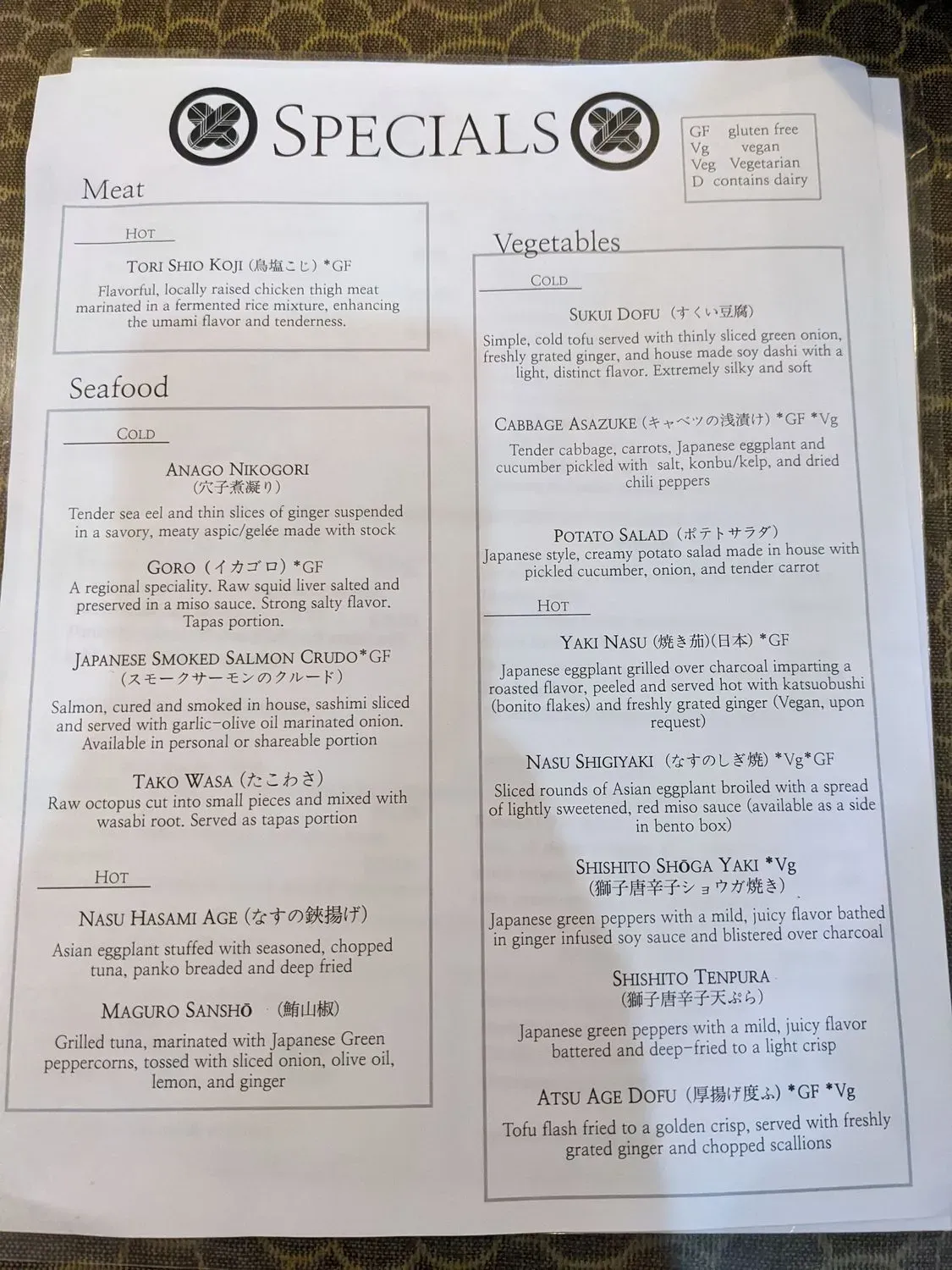 Menu 1