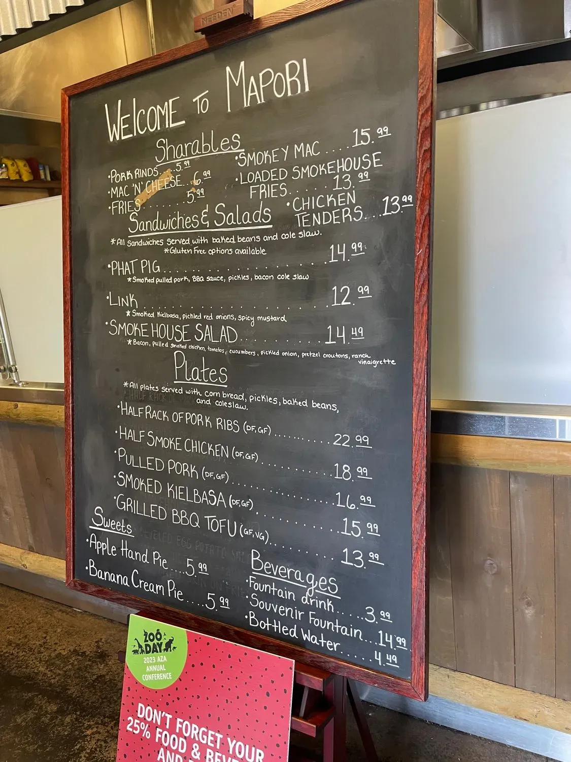 Mapori Restaurant Menu - Updated October 2025