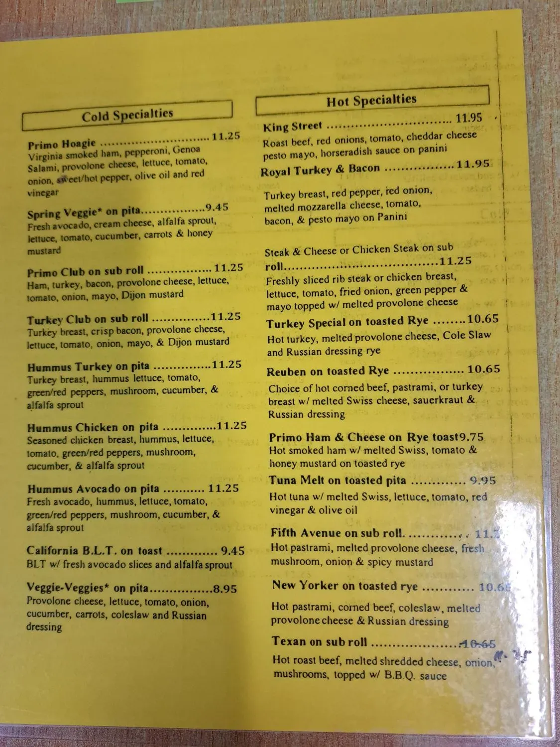 Menu 5