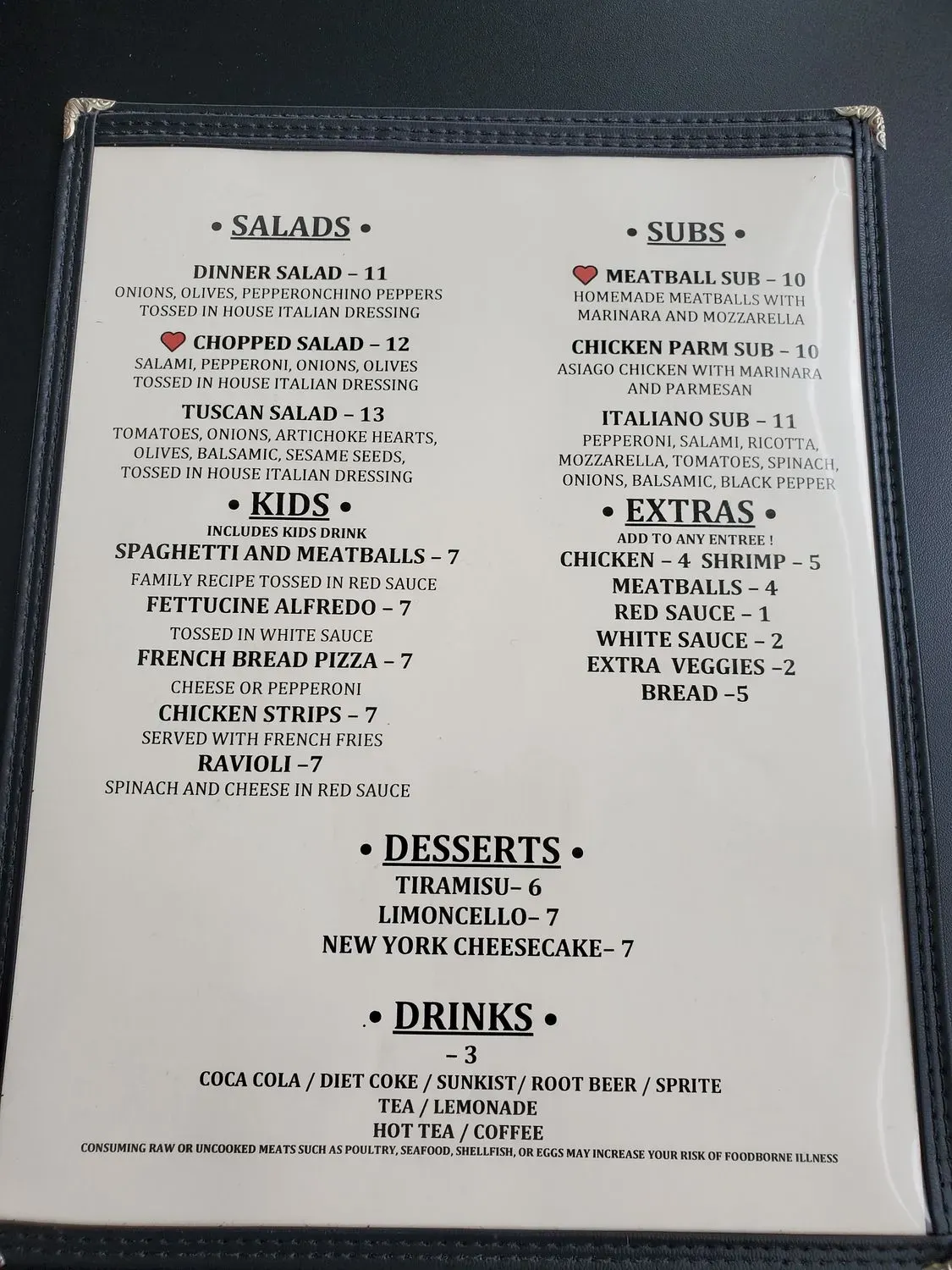 Menu 1