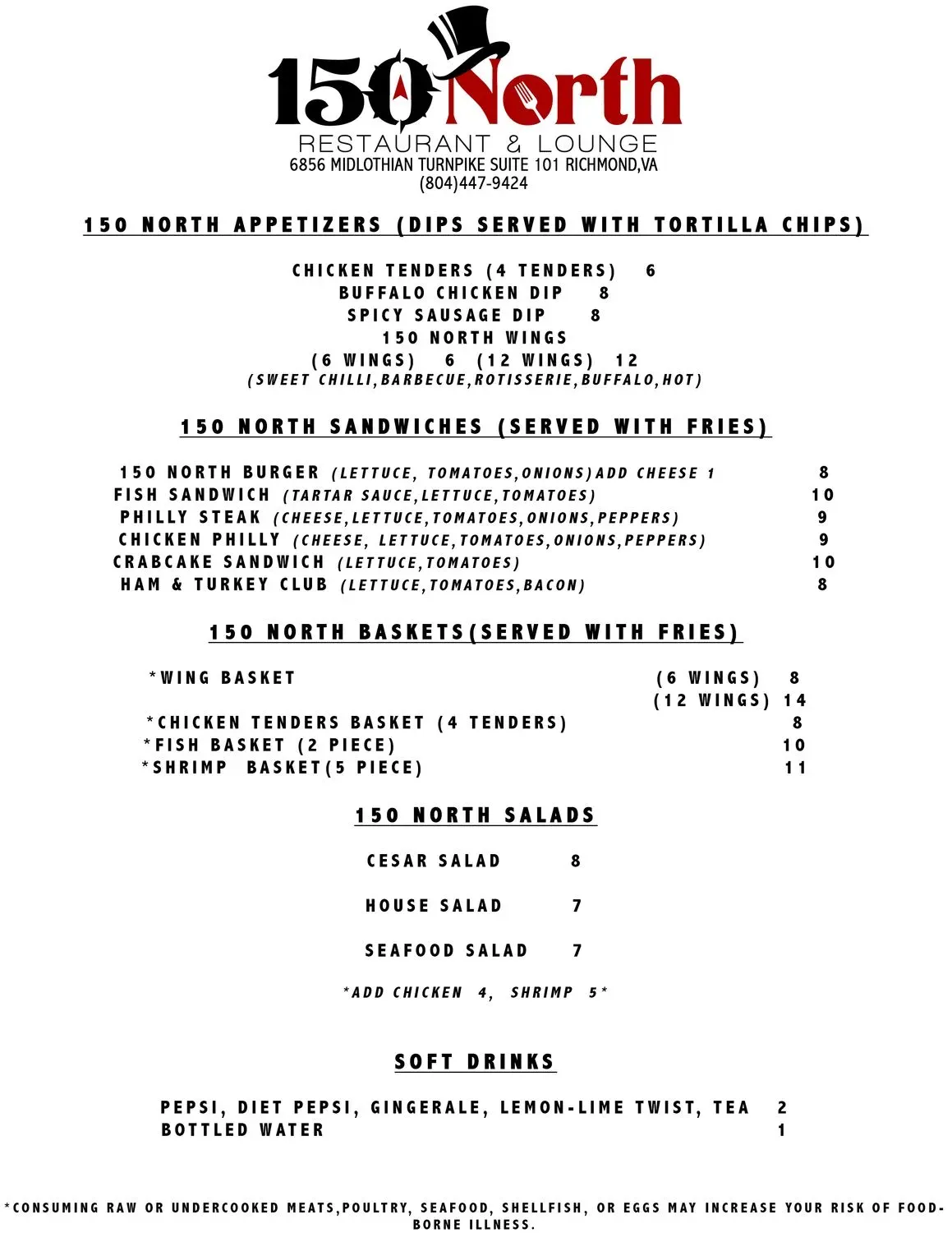 150 North Restaurant And Lounge Menu - Updated October 2025