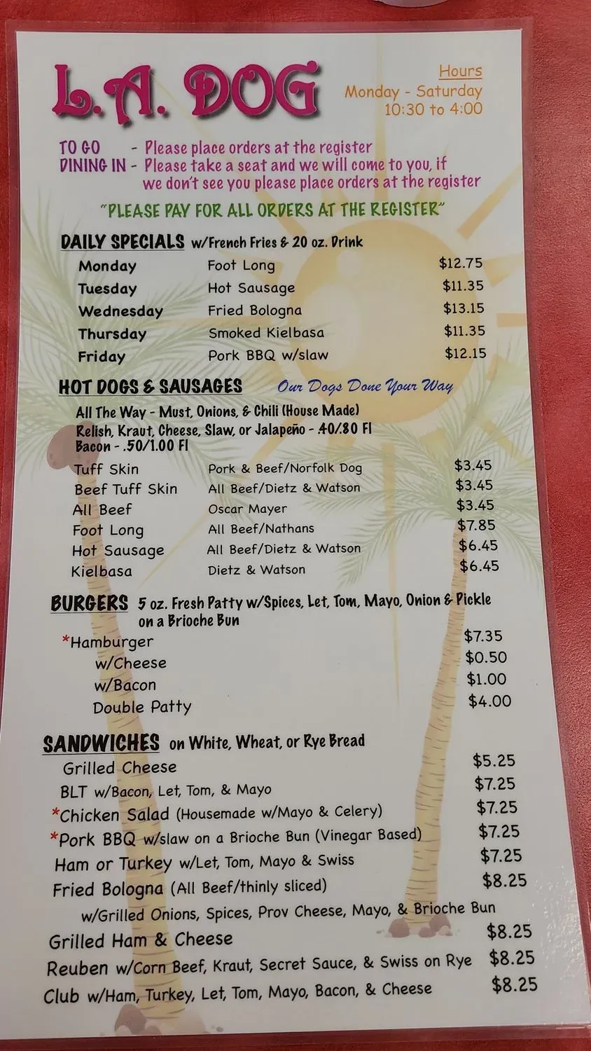 Menu 5