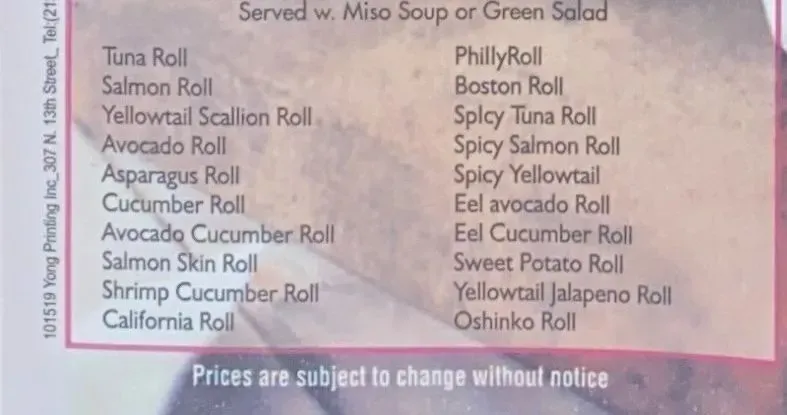 Menu 6