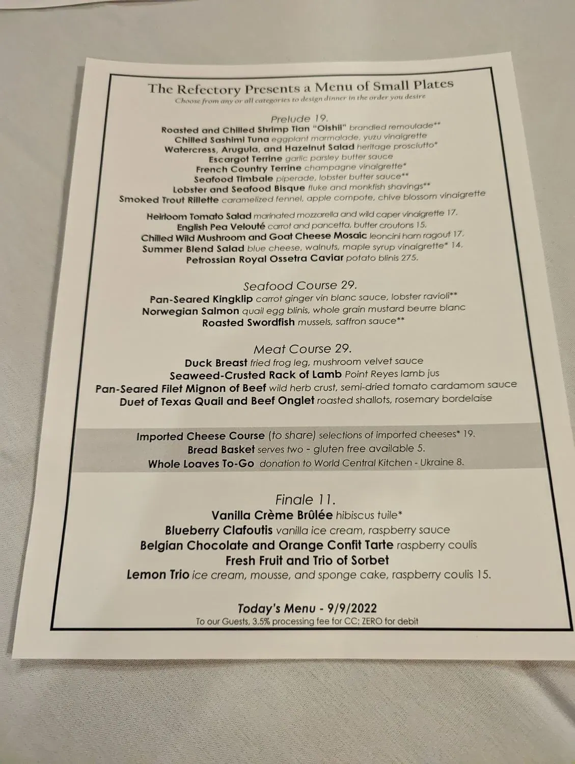 Menu 5