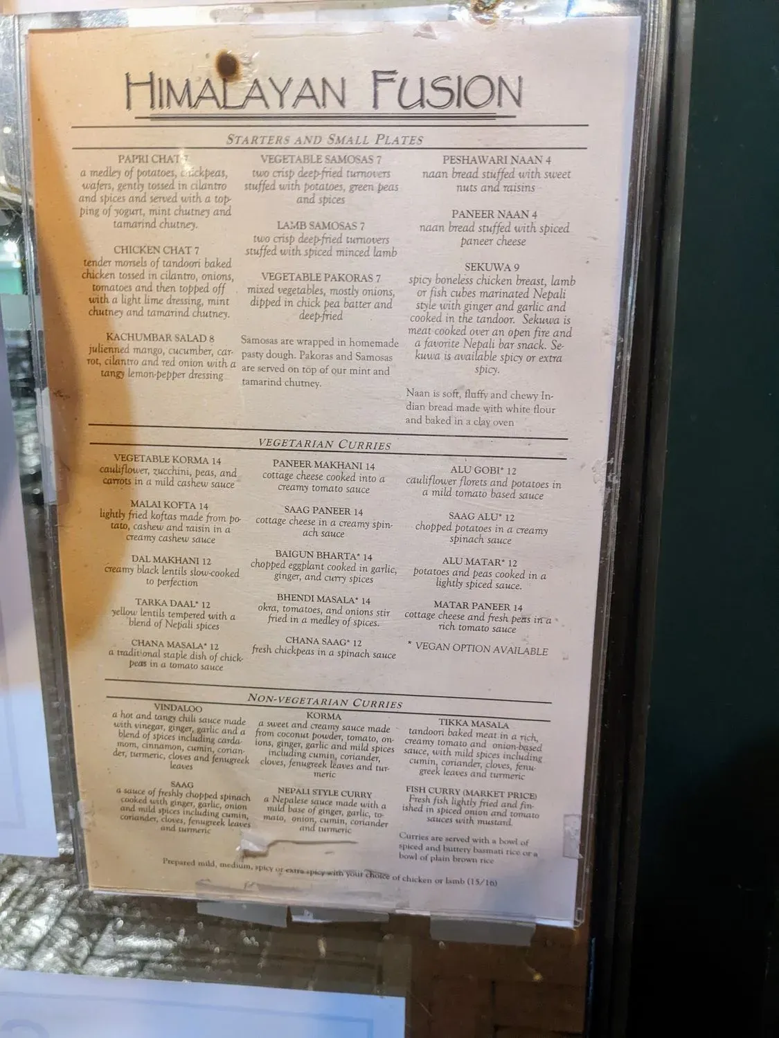 Menu 1