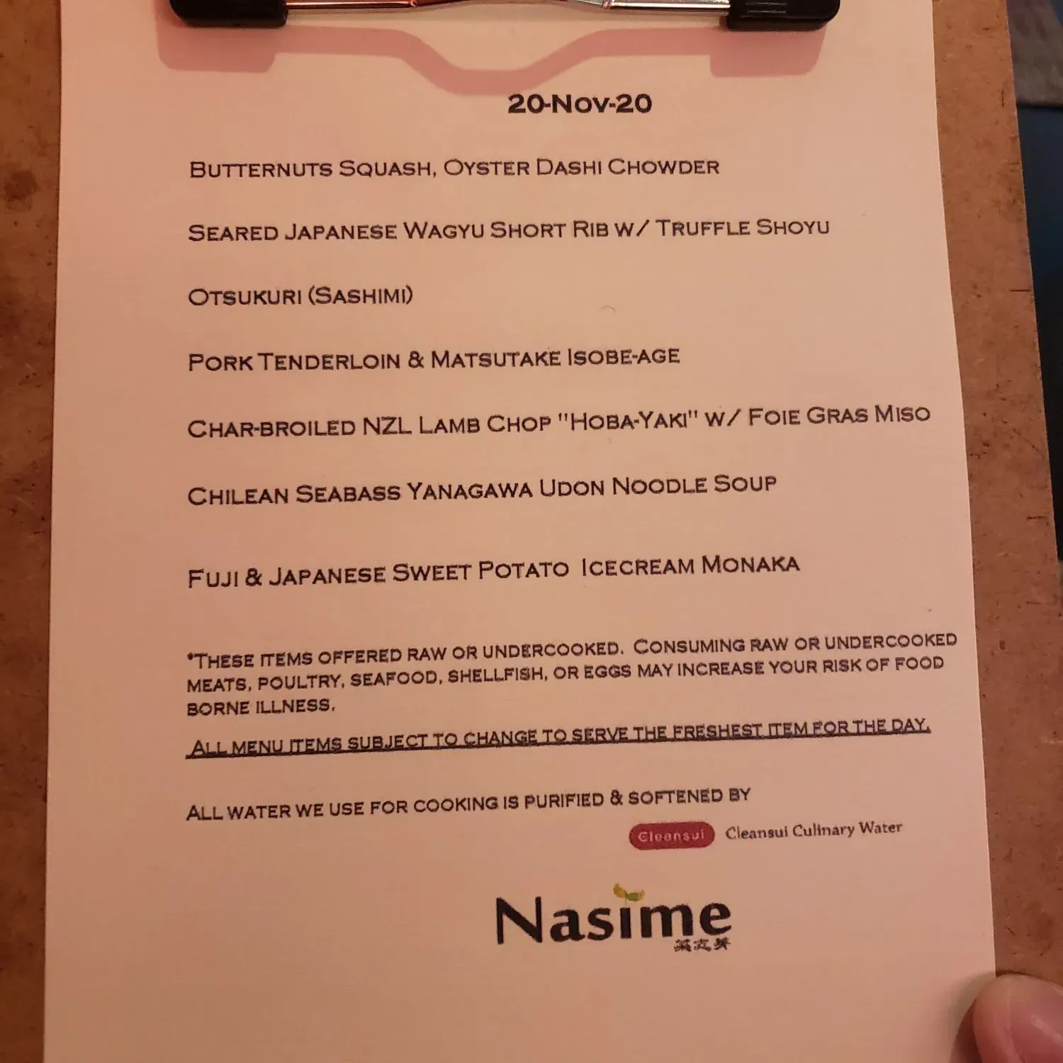 Menu 5