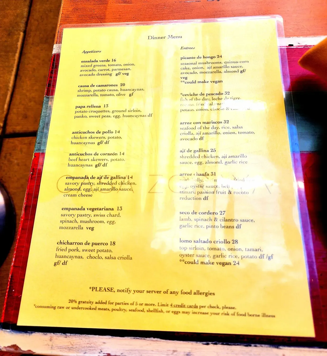 Menu 2