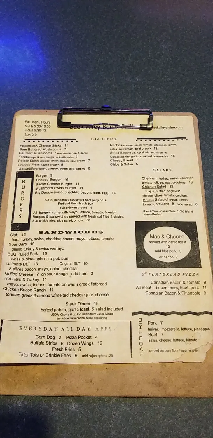 Menu 1