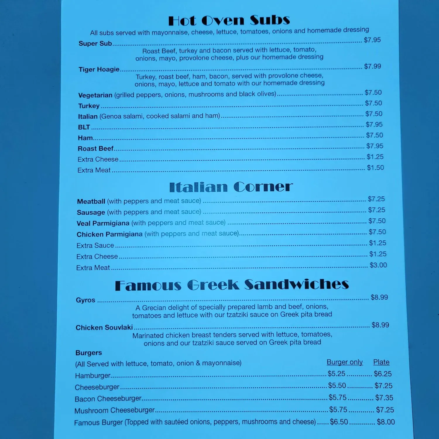 Menu 1