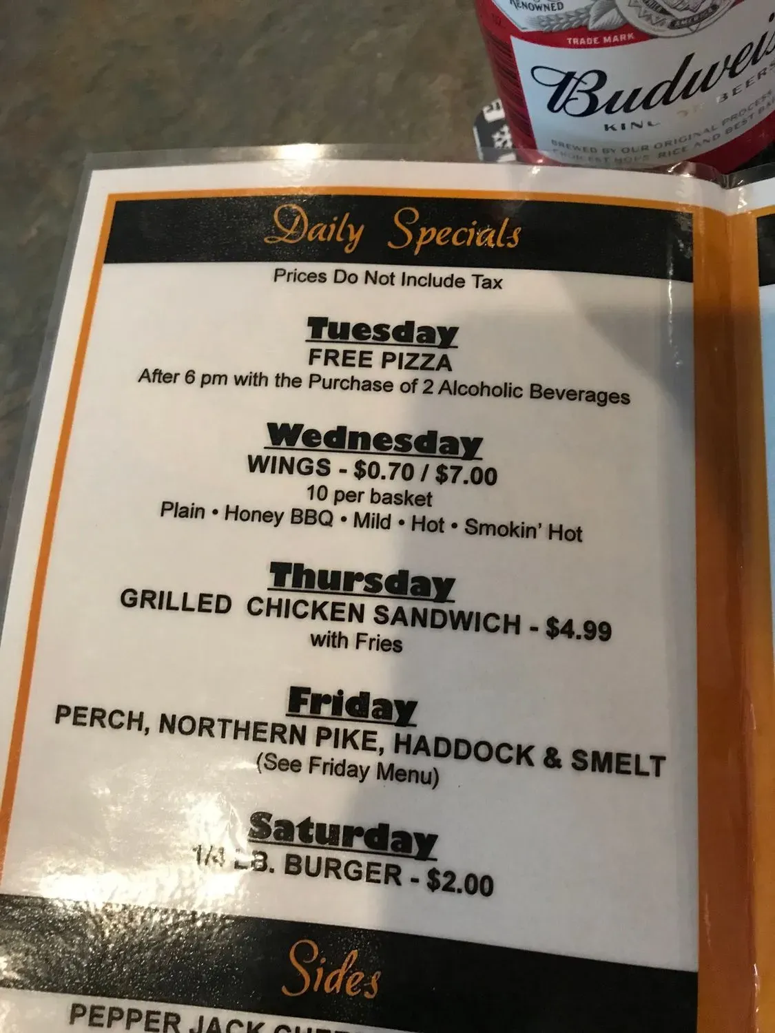 Menu 4