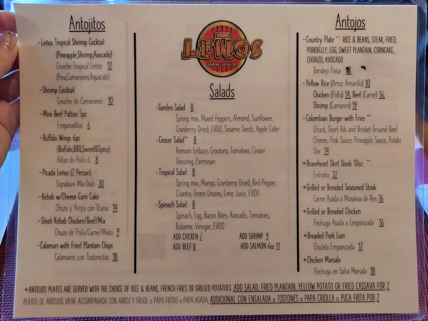 Menu 1