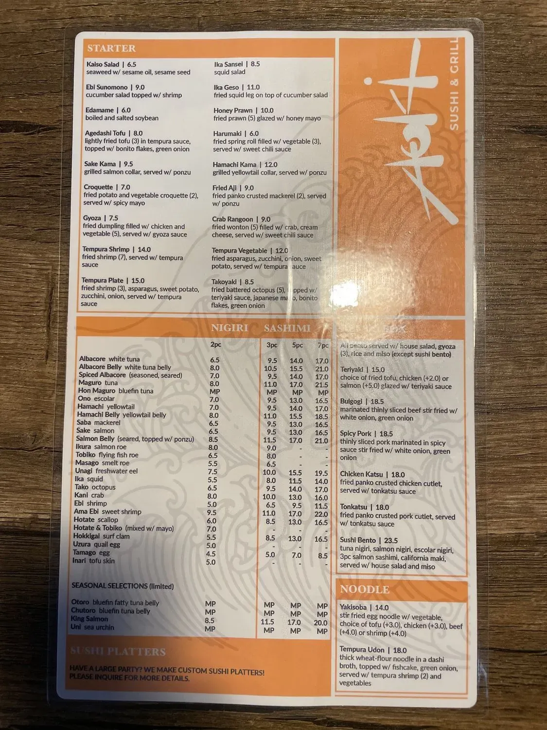 Menu 1