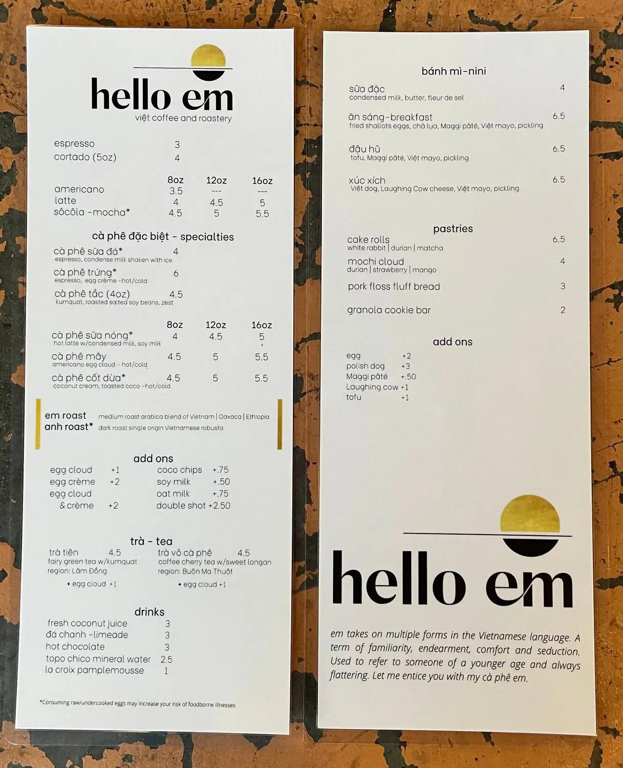 Menu 1