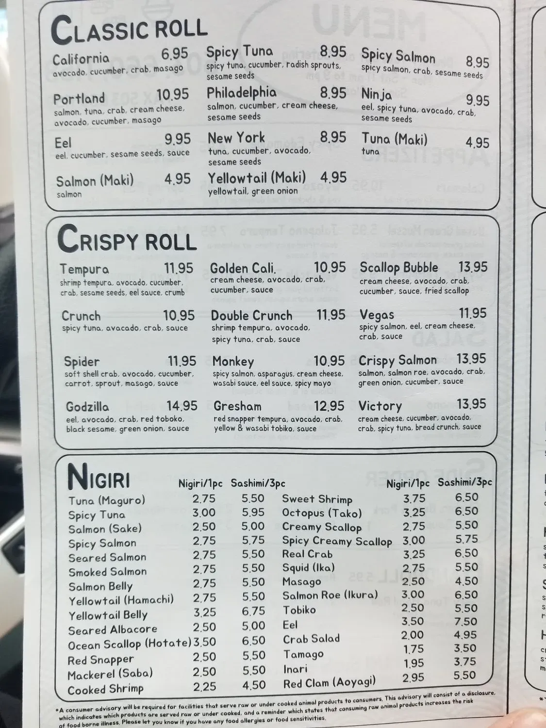 Menu 5