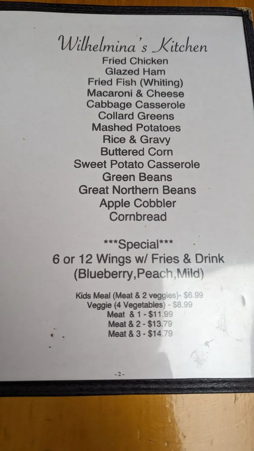 Menu 2