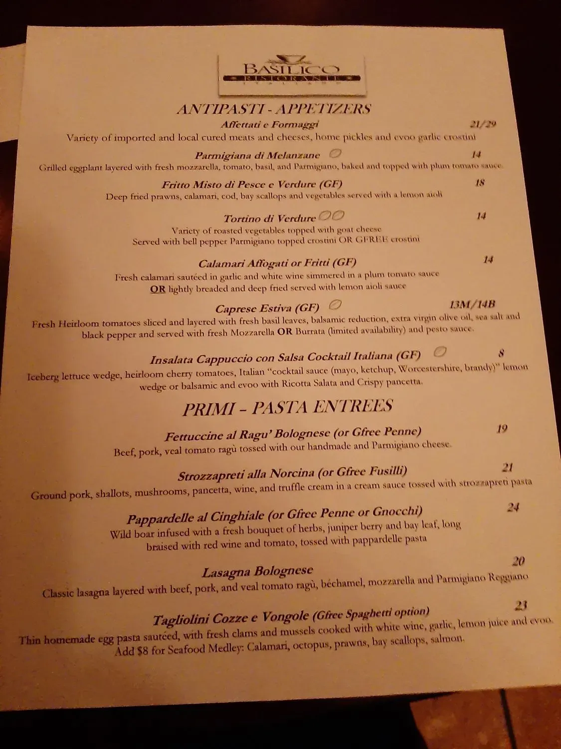 Menu 1