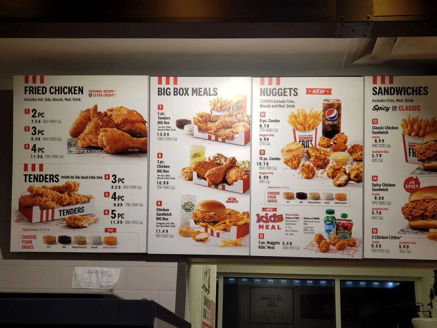 KFC Menu - Updated October 2025
