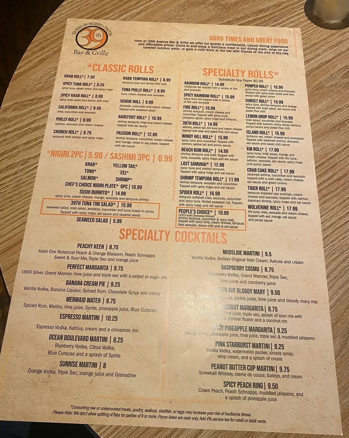 Menu 1