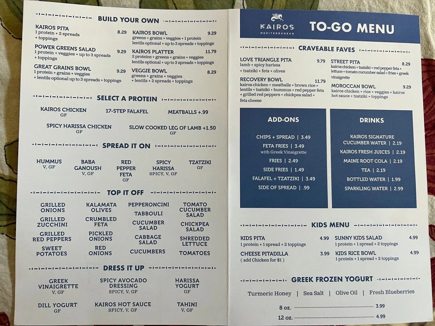 Menu 1