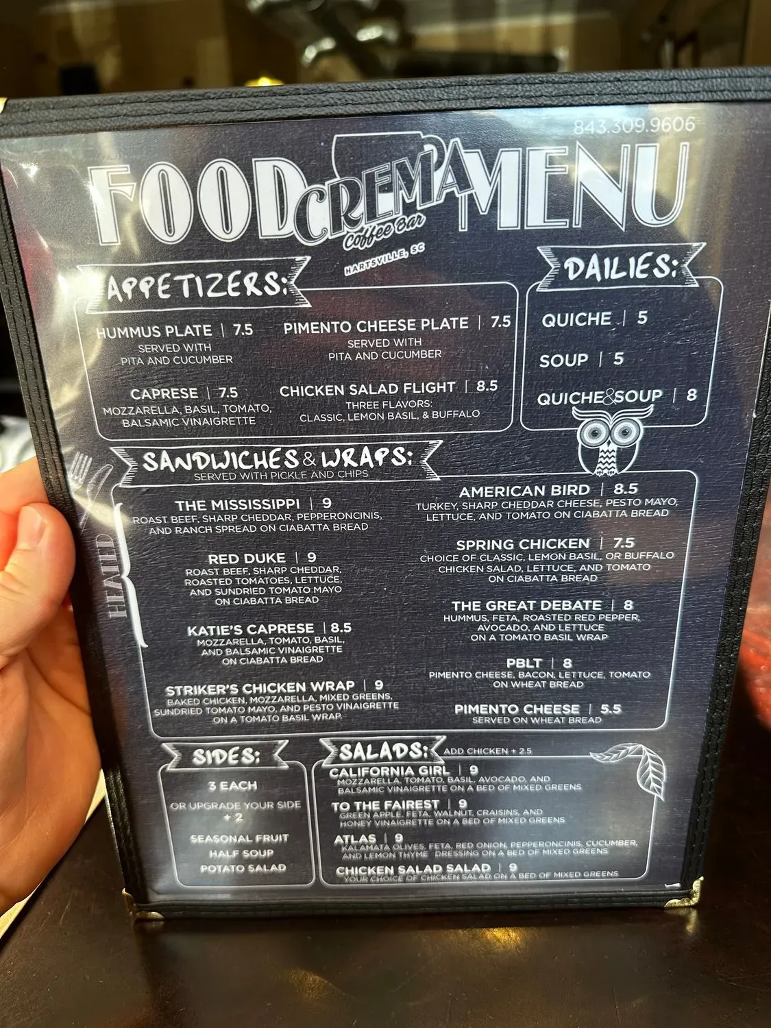 Crema Coffee Bar and Catering Menu - Updated October 2025