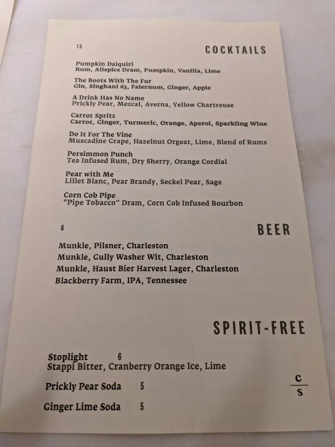 Menu 5