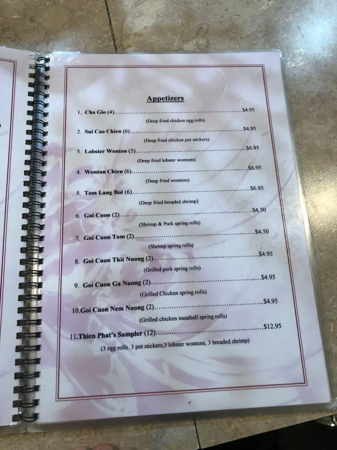 Menu 5