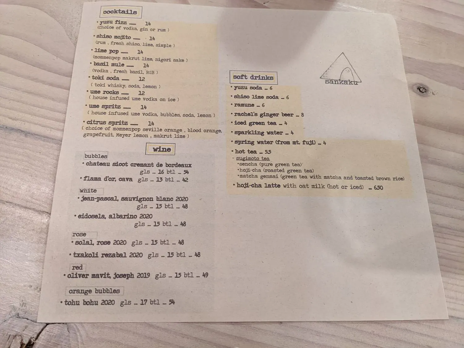 Menu 1