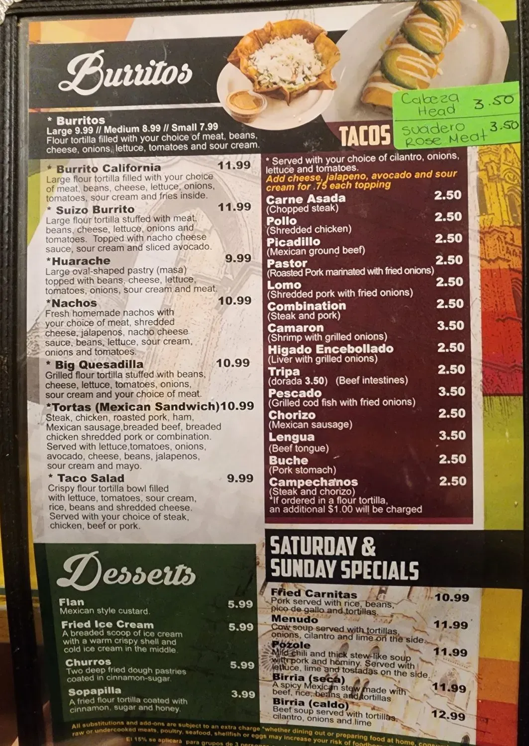 Menu 5