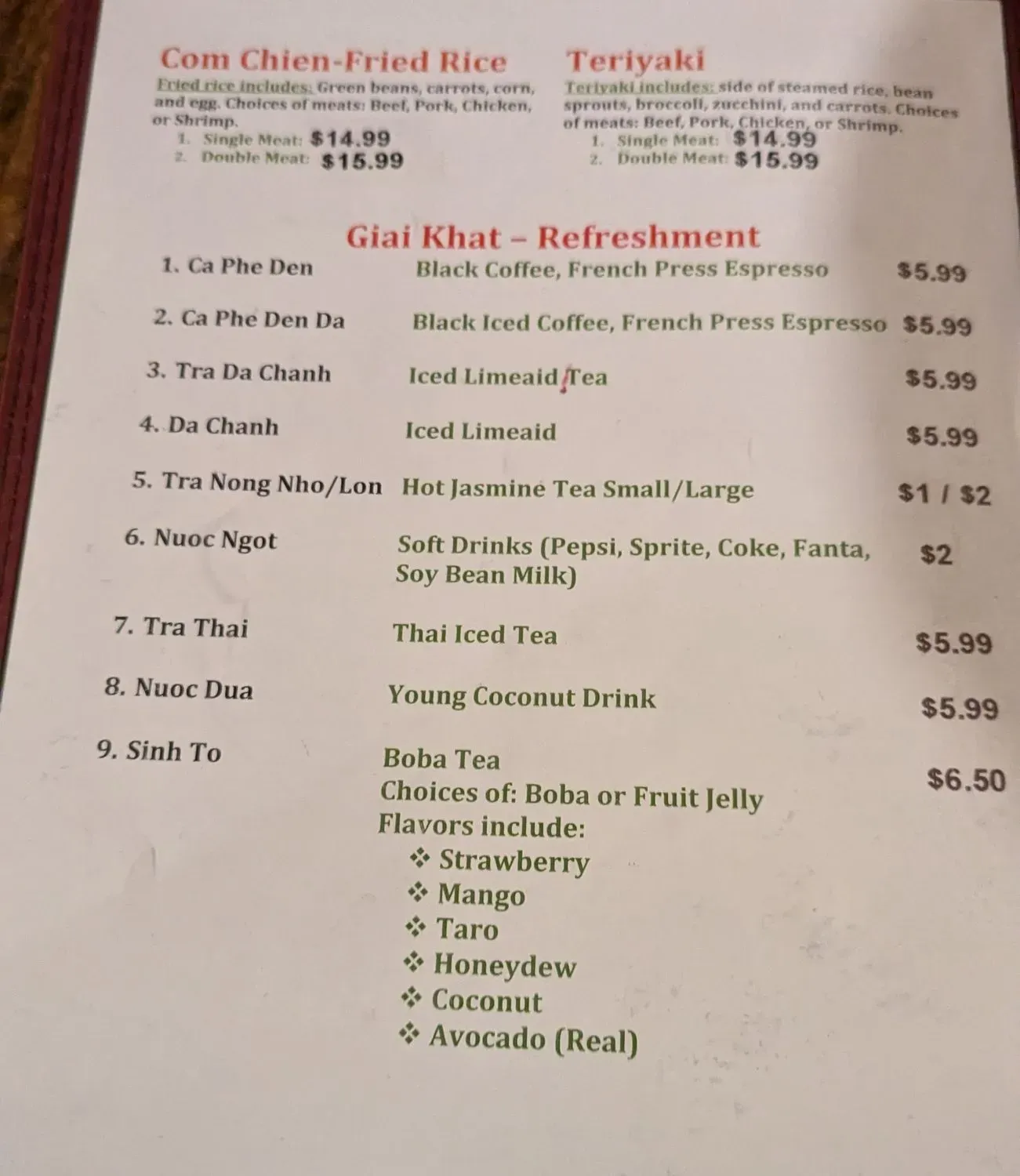 Menu 5