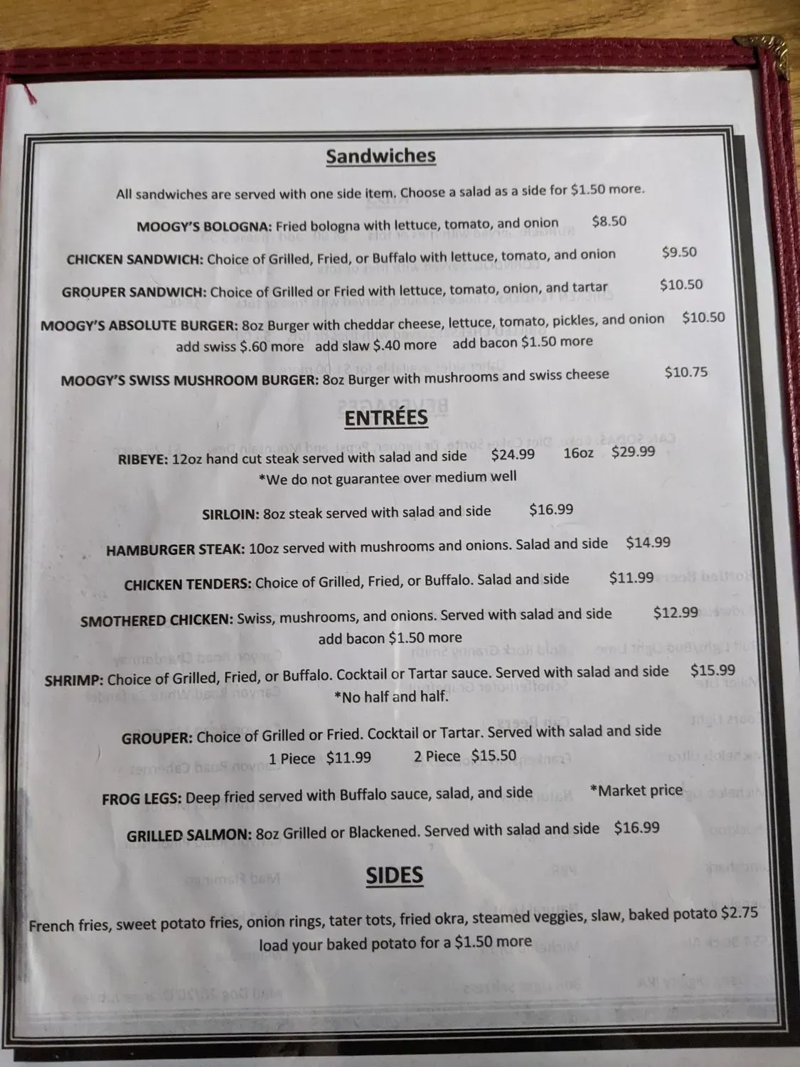 Menu 5