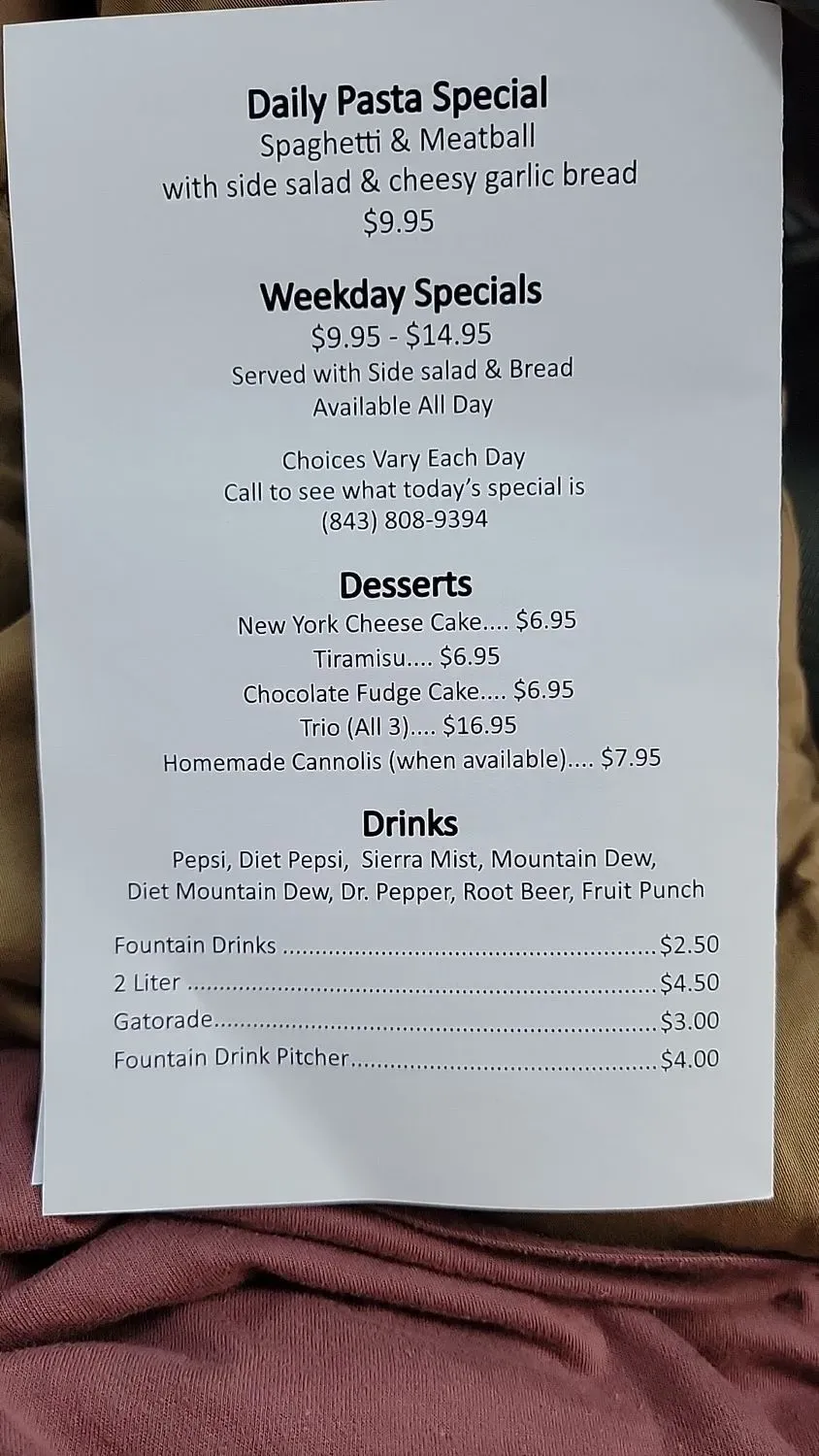 Menu 1