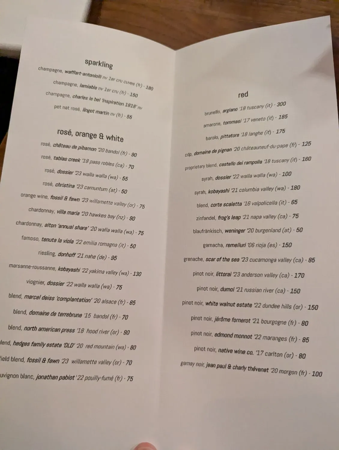 Menu 5