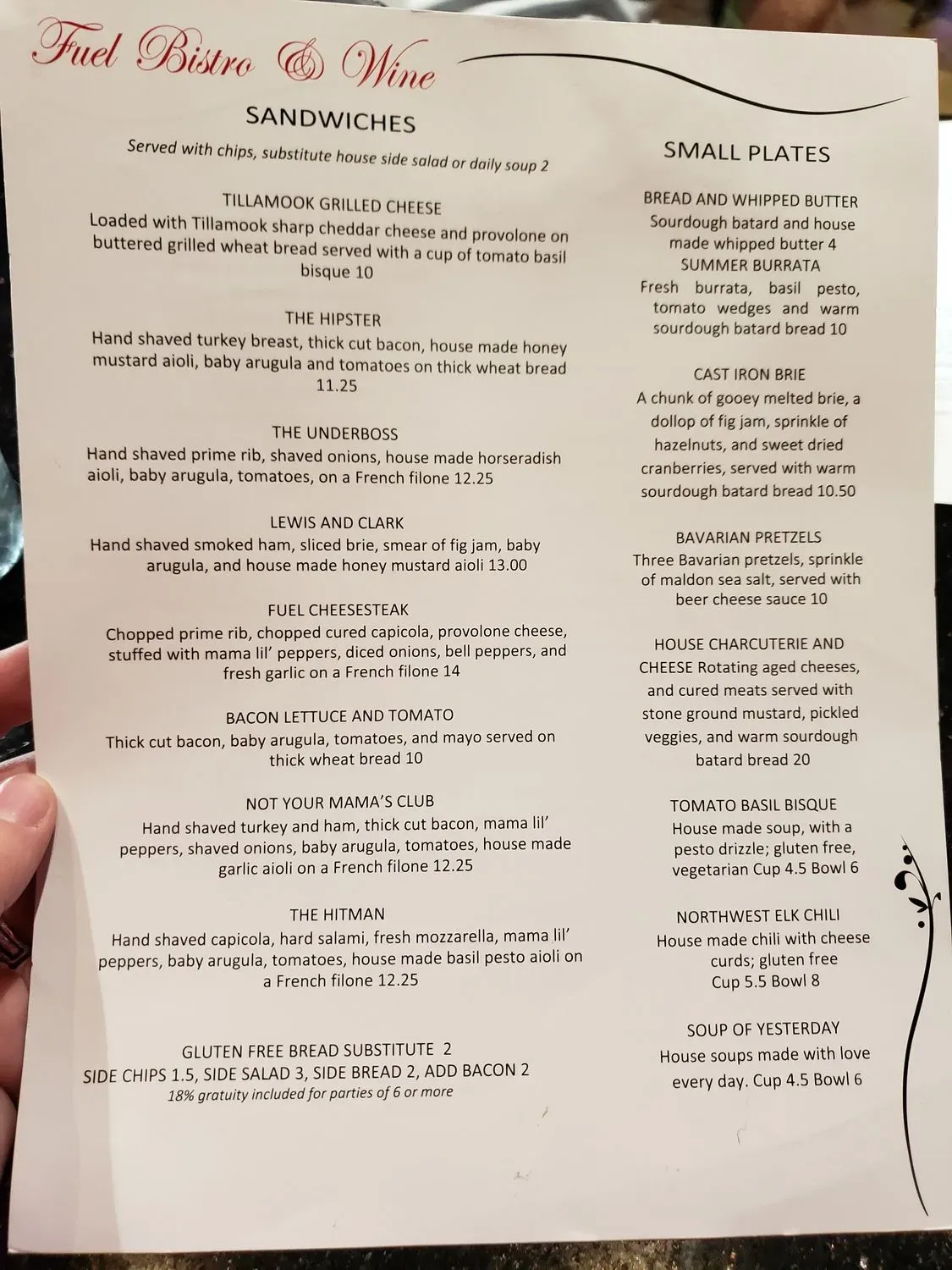 Menu 1