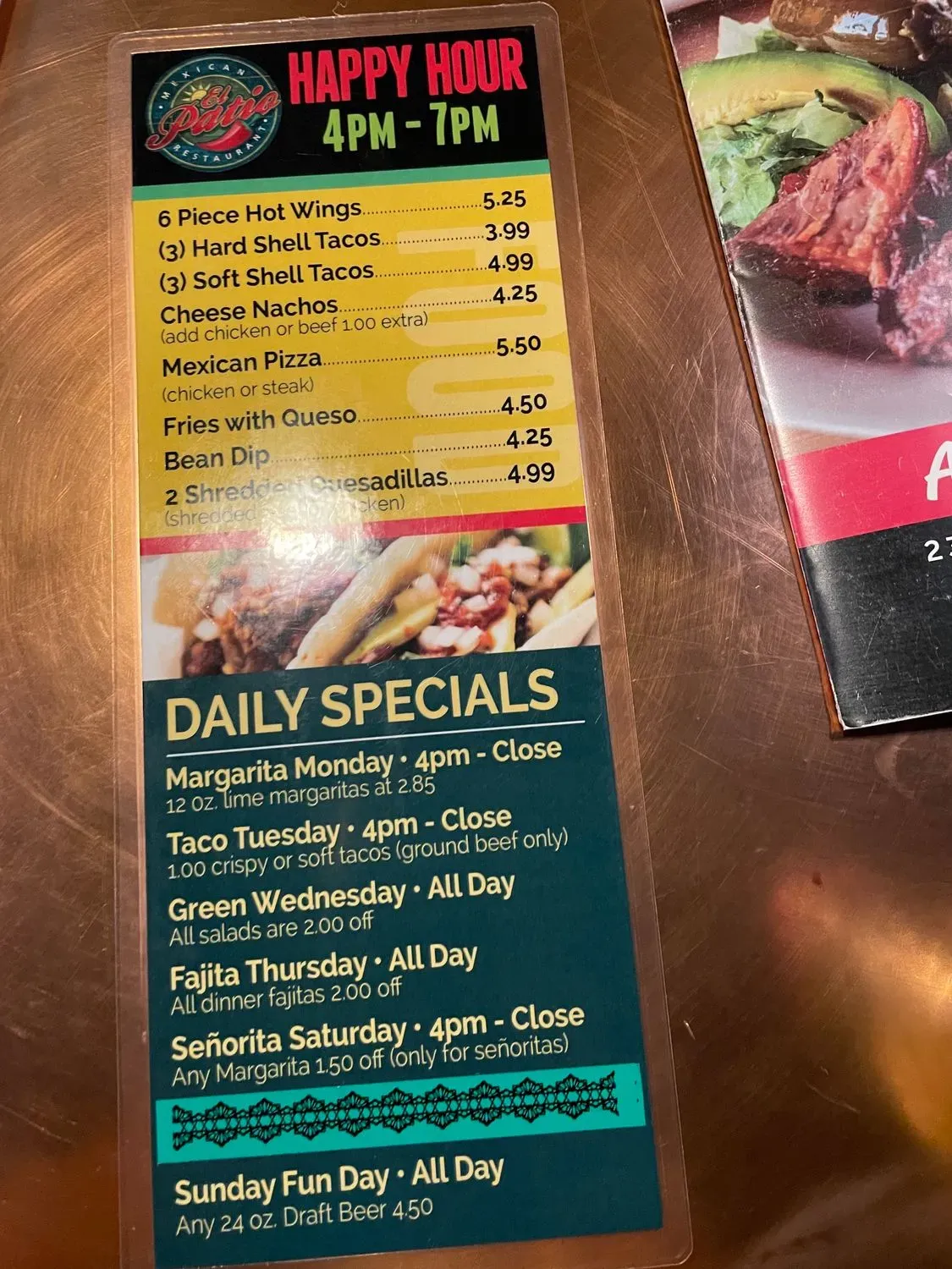 Menu 5