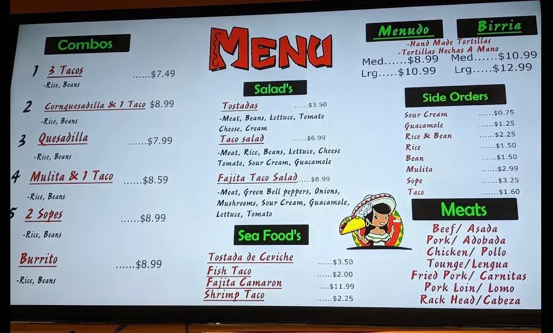 Menu 1